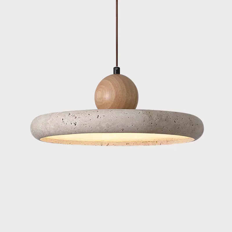Suspension Travertin Pierre Naturelle Plate