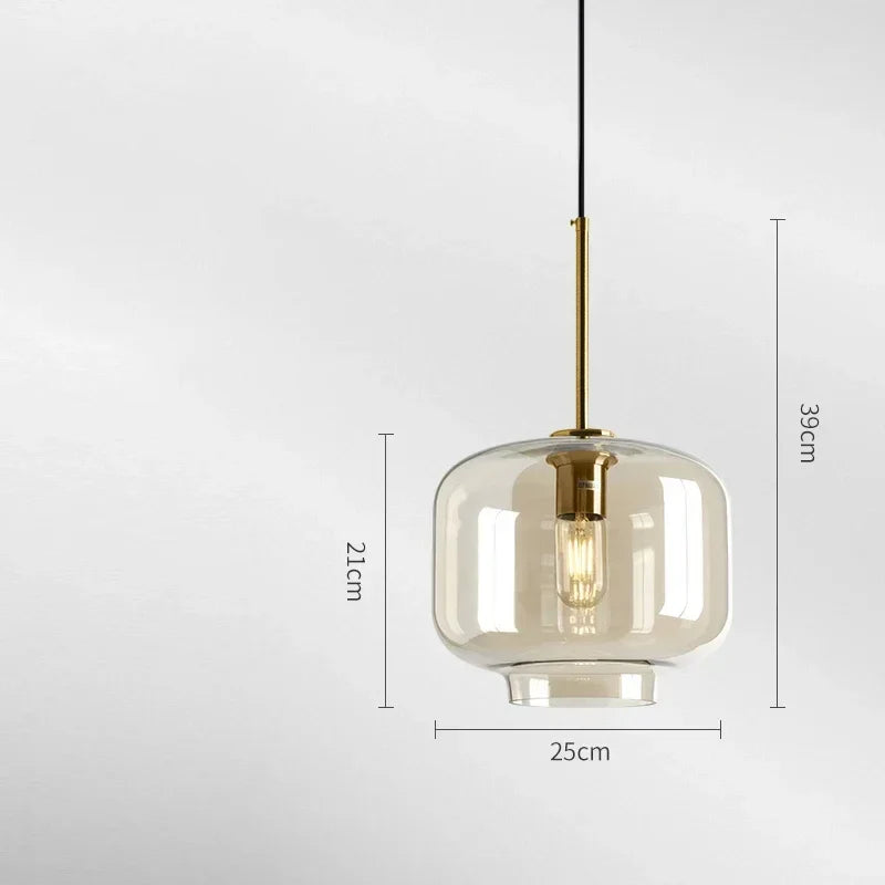 Suspension Verre Nordique Moderne Minimaliste