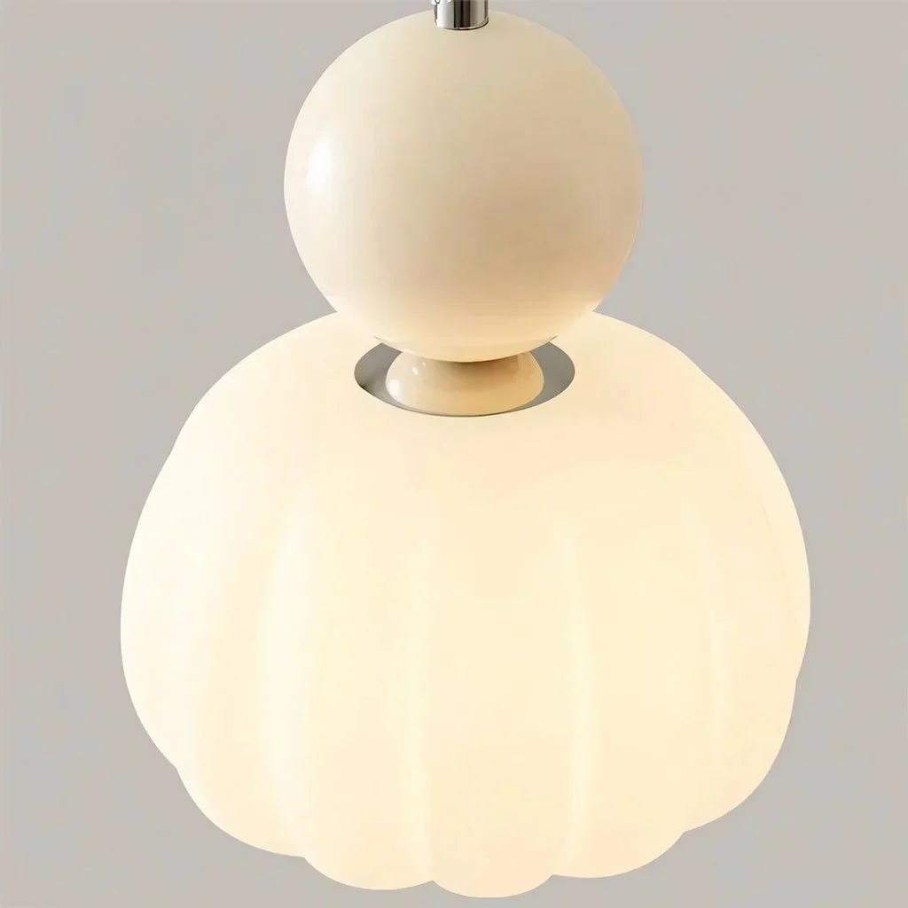 Scout Cremefarbene Art-Deco-Hängelampe 