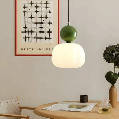 Scout Cremefarbene Art-Deco-Hängelampe 