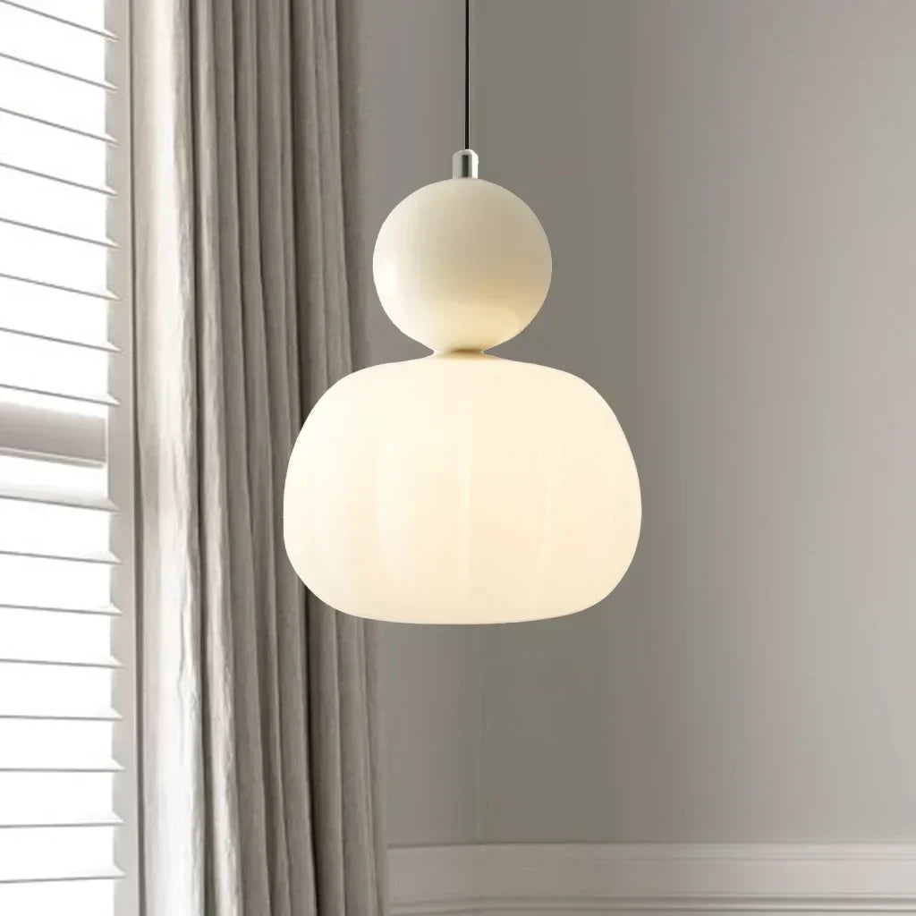 Scout Cremefarbene Art-Deco-Hängelampe 