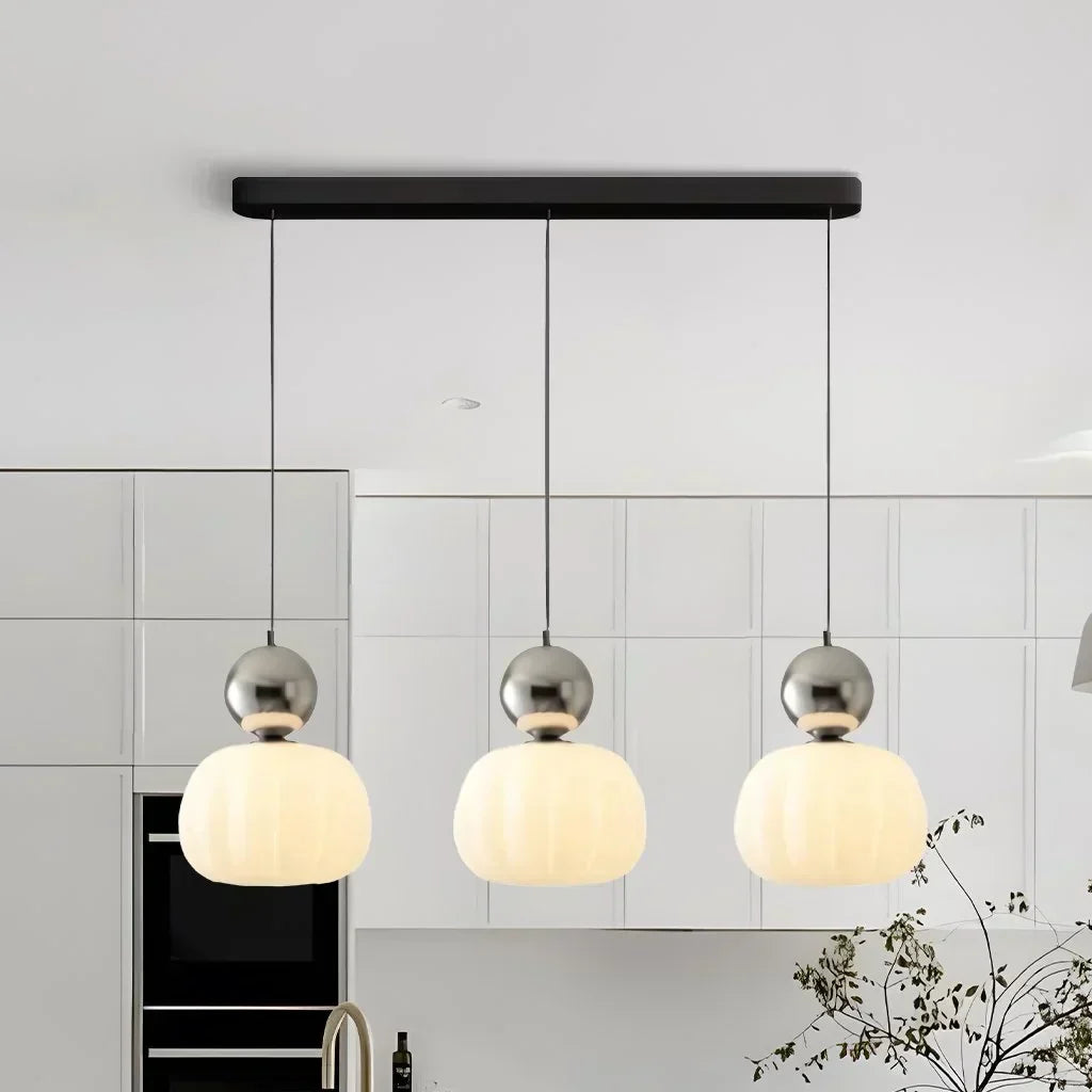 Scout Cremefarbene Art-Deco-Hängelampe 