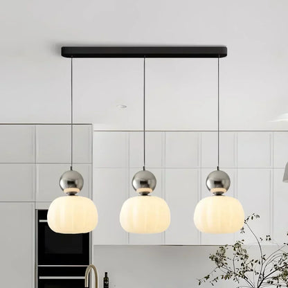 Scout Cremefarbene Art-Deco-Hängelampe 