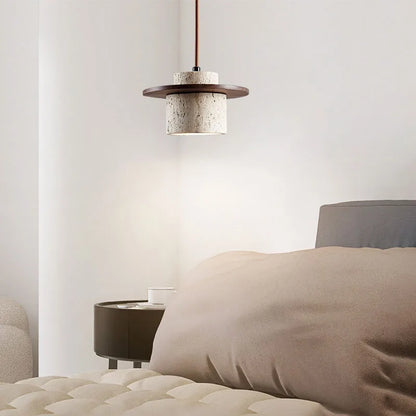 Suspension lumineuse en pierre -  44