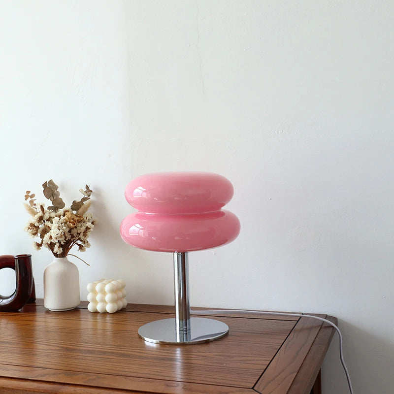 Lampe de Table Macaron en Verre