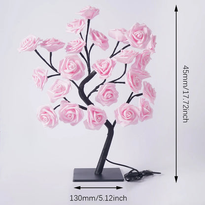 Lampe de table Fée des fleurs Veilleuse Arbre à roses