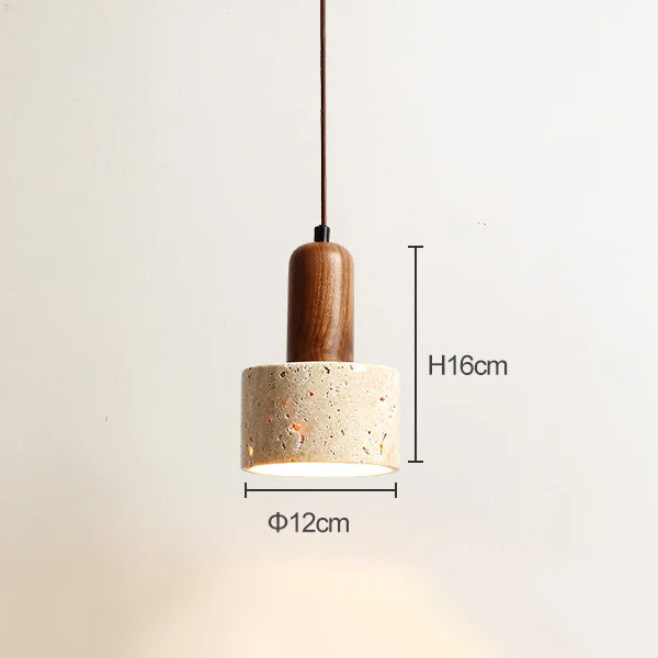 Suspension Pierre Travertin Minimaliste