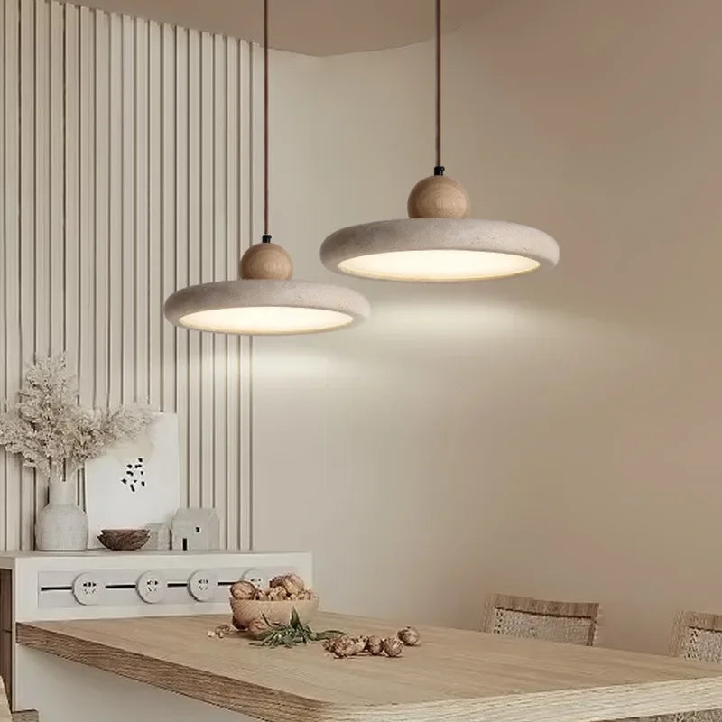 Suspension Travertin Pierre Naturelle Plate