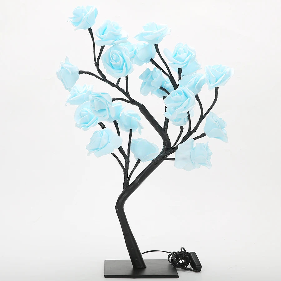 Lampe de table Fée des fleurs Veilleuse Arbre à roses