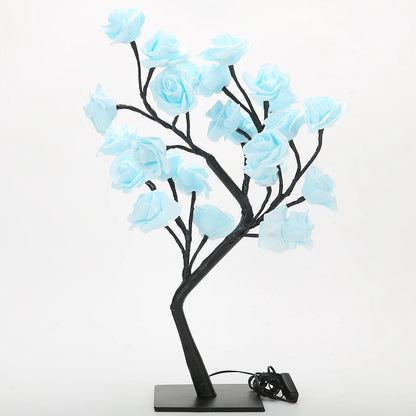 Lampe de table Fée des fleurs Veilleuse Arbre à roses