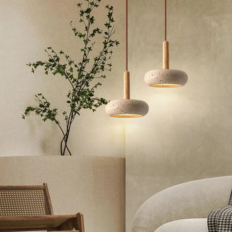 Suspendue Circulaire en Pierre Naturelle