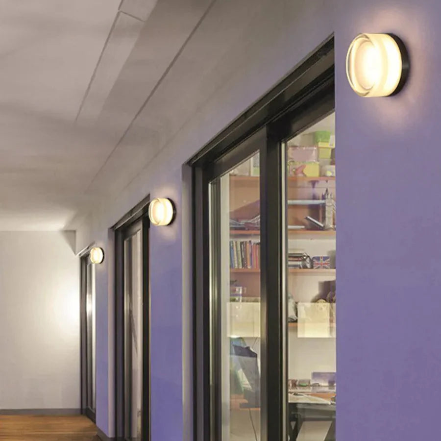 Lampe Murale Ronde en Verre