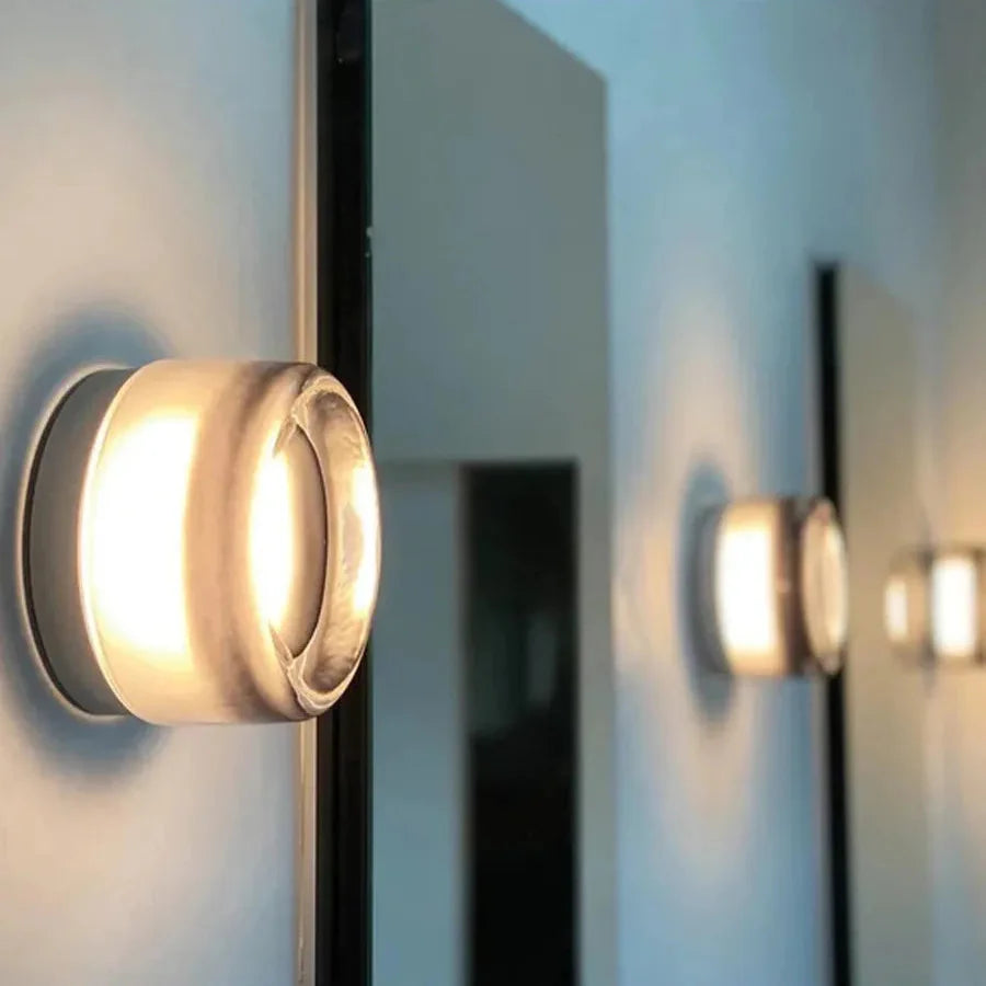 Lampe Murale Ronde en Verre