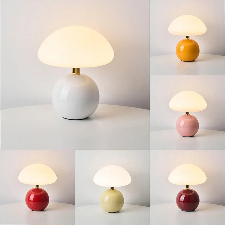 Französische Creme-Pilzlampe