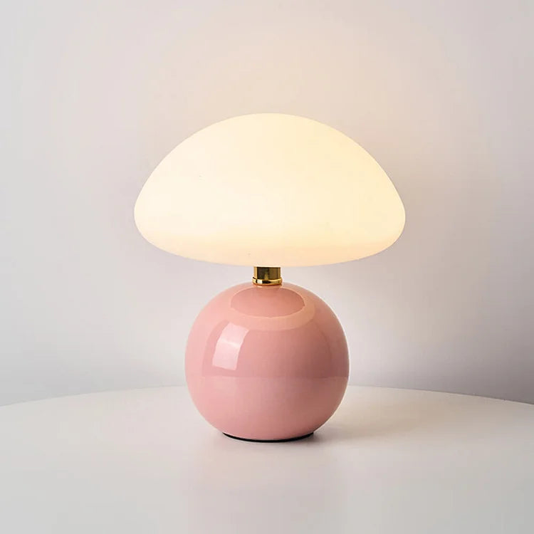 Französische Creme-Pilzlampe