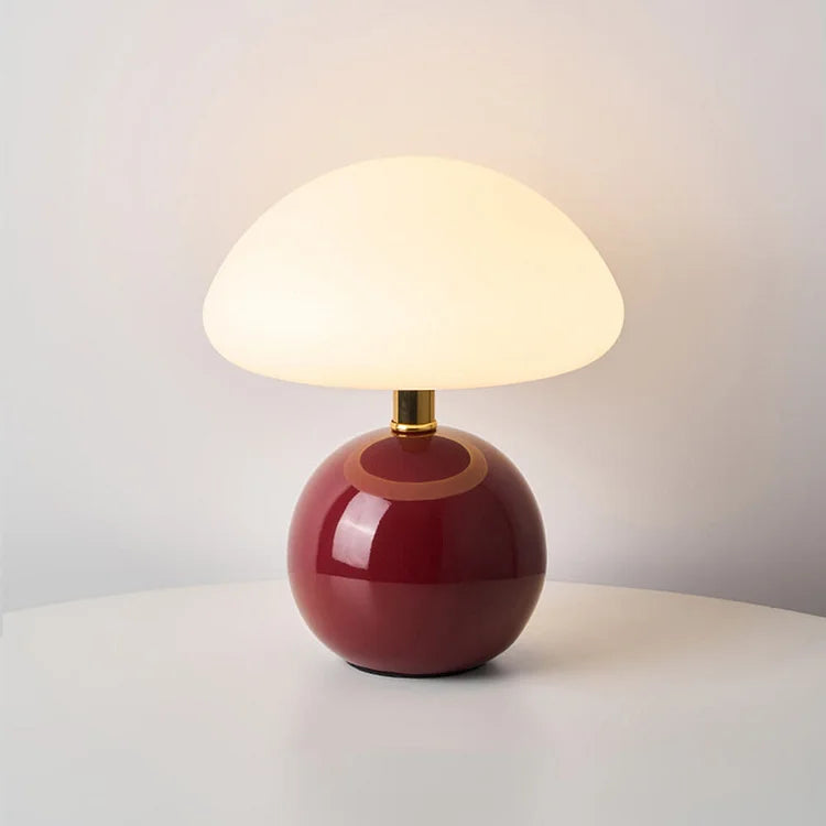 Französische Creme-Pilzlampe