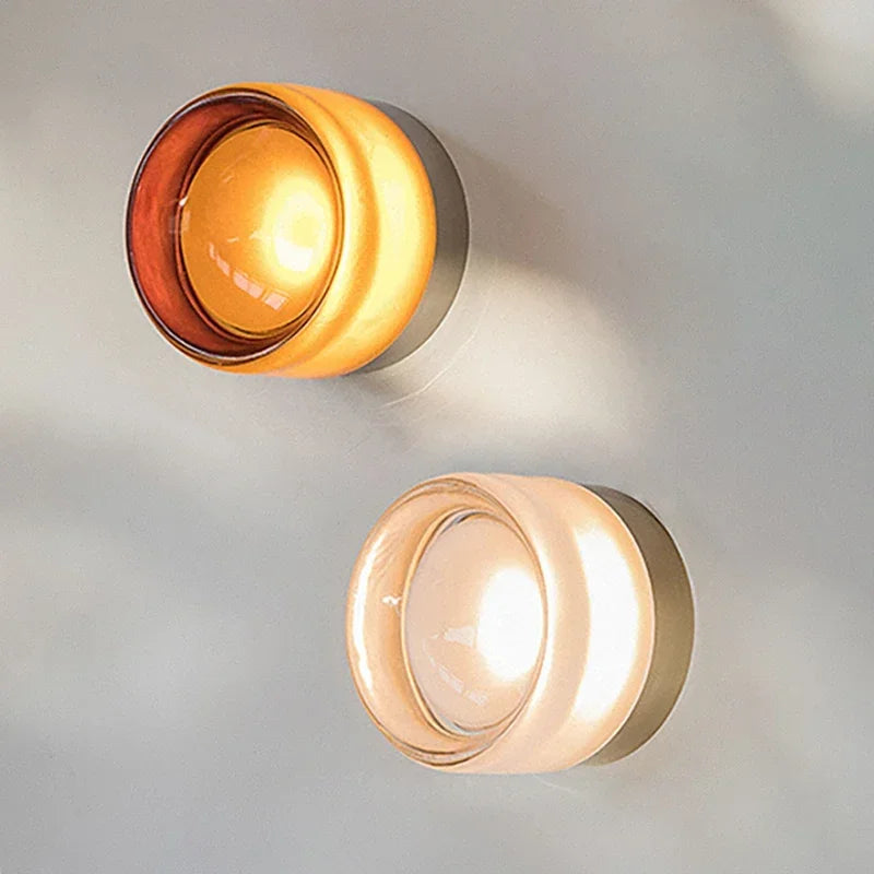 Lampe Murale Ronde en Verre
